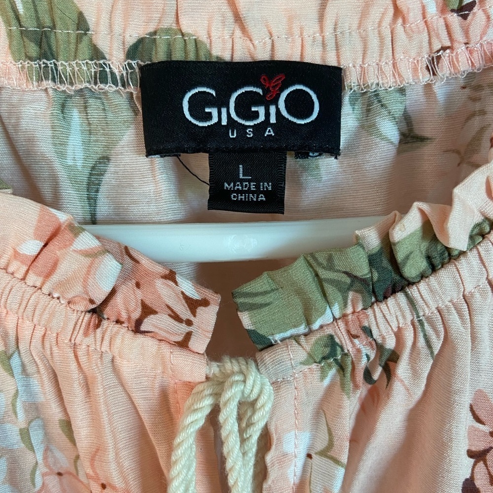 GiGiO Hydrangea Tiered Floral Cottagecore Patchwork Dress Sz Large - Picture 6 of 12